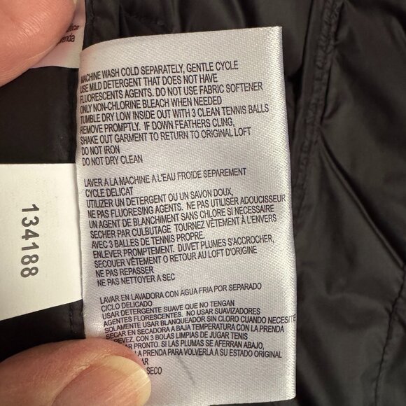 Michael Kors Packable Down Black Puffer Jacket, Size Small - Picture 10 of 10